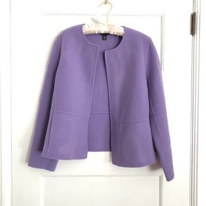 Eileen Fisher lavender open jacket wool cashmere M